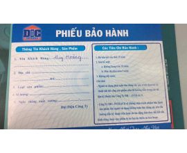PHIẾU BẢO HÀNH NGÓI DIC